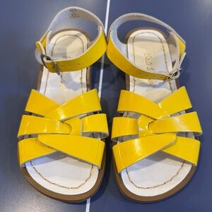 Size 1 Salt Water Sandals by Hoy Shoe Original Sandal in Shiny Yellow